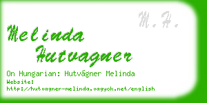 melinda hutvagner business card