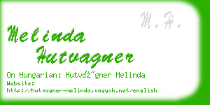 melinda hutvagner business card